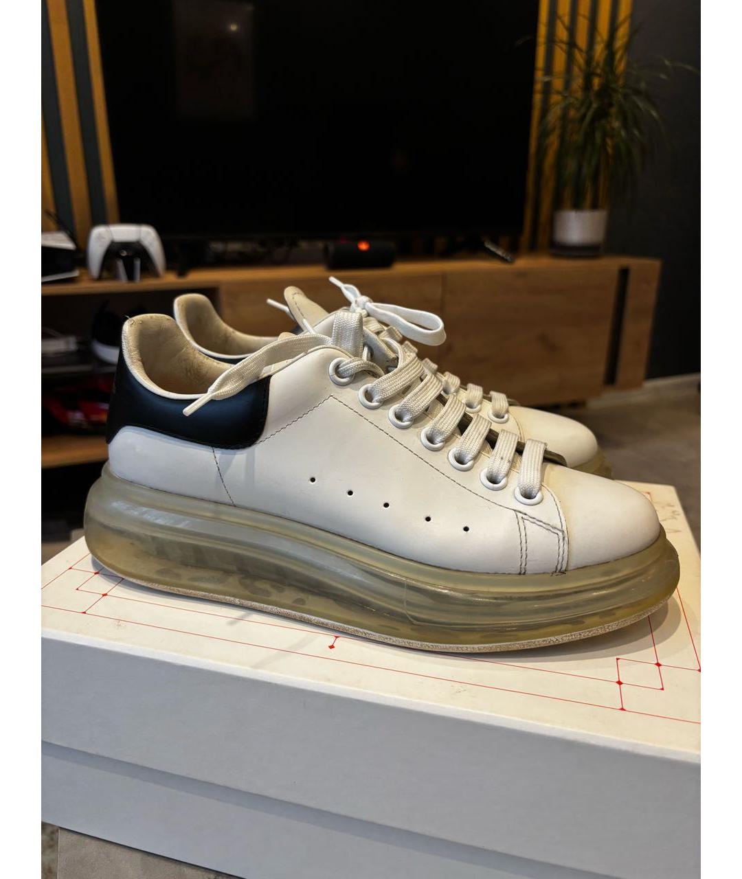 ALEXANDER MCQUEEN Белые кожаные кеды, фото 5