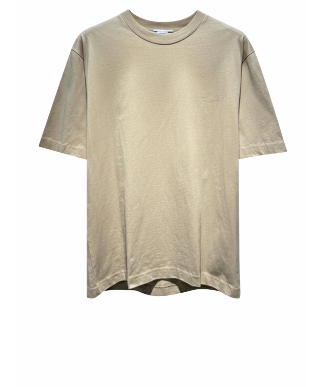 JACOB COHEN Бежевая хлопковая футболка, фото 1