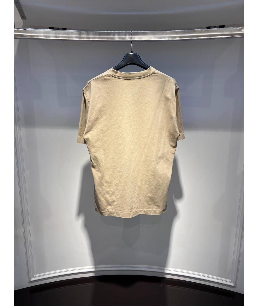 JACOB COHEN Бежевая хлопковая футболка, фото 2