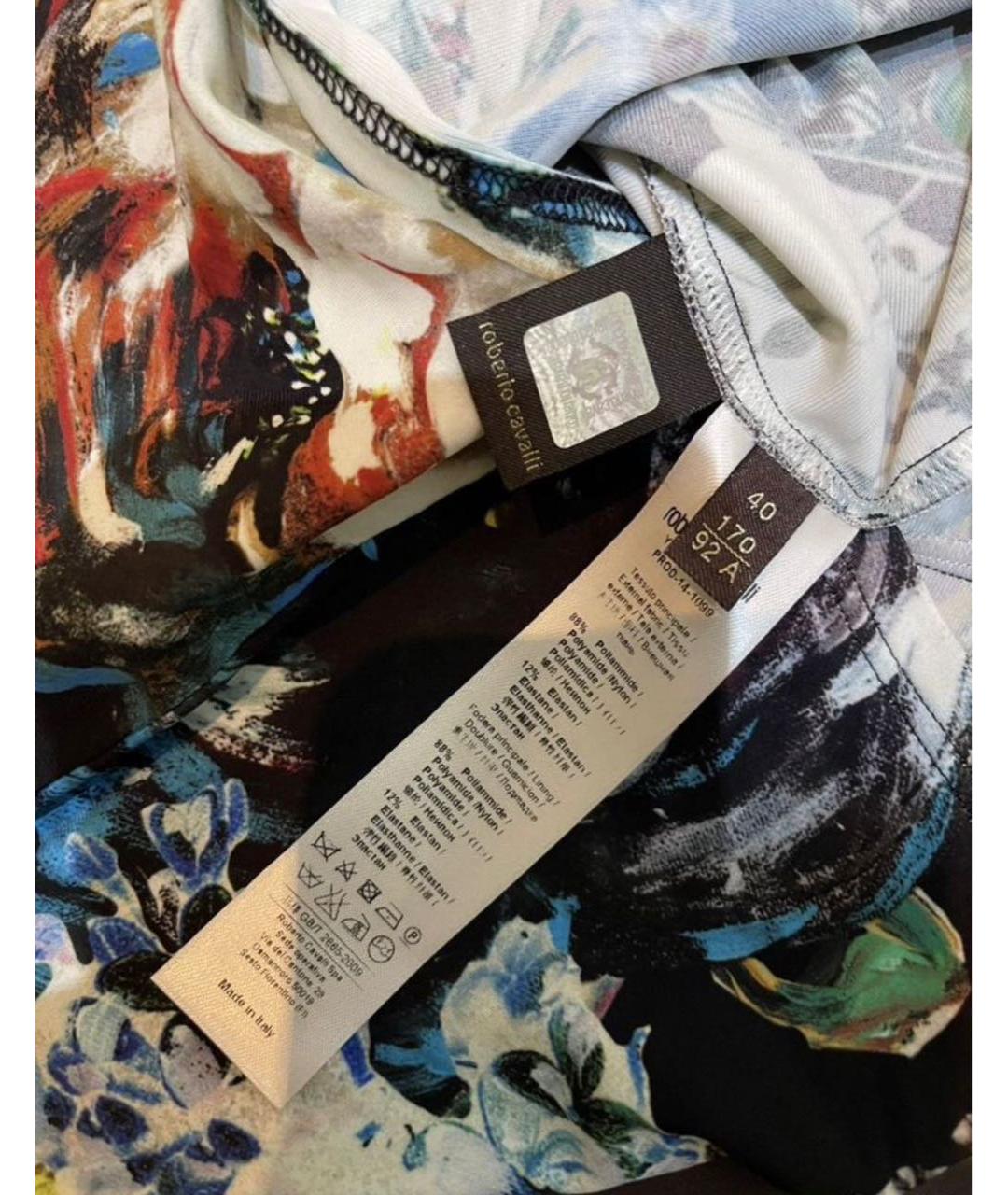 ROBERTO CAVALLI Мульти полиамидовое платье, фото 4