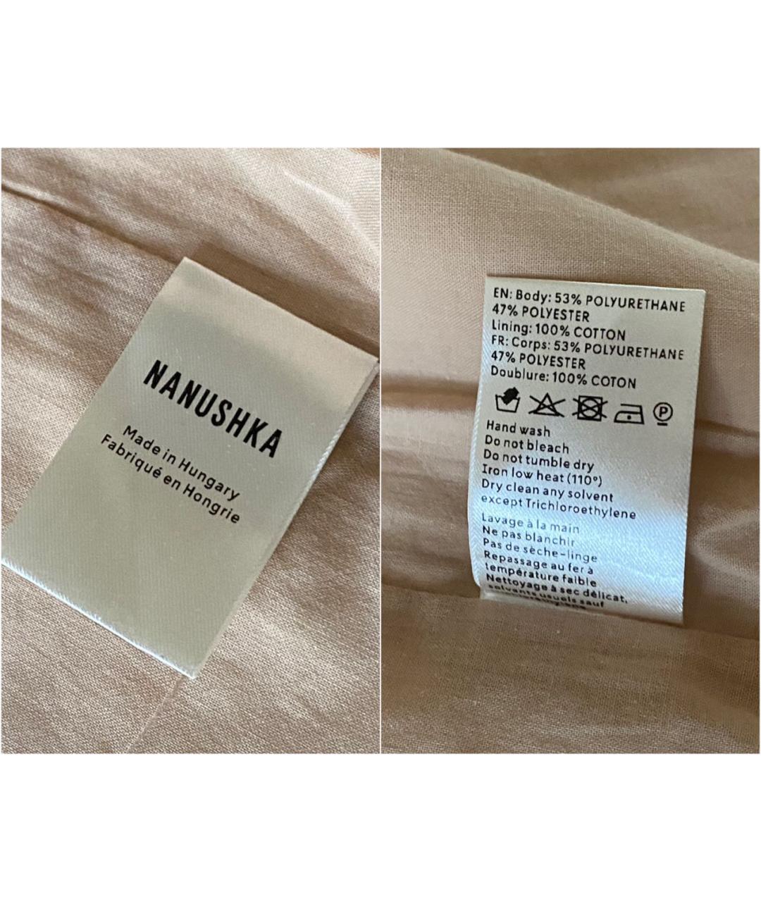 NANUSHKA Коричневая полиуретановая рубашка, фото 8