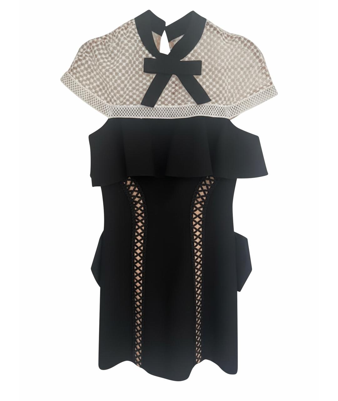 SELF-PORTRAIT Черное полиэстеровое вечернее платье, фото 1