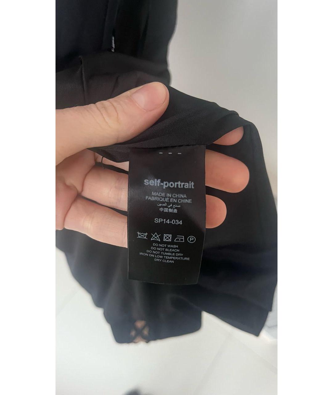 SELF-PORTRAIT Черное полиэстеровое вечернее платье, фото 5