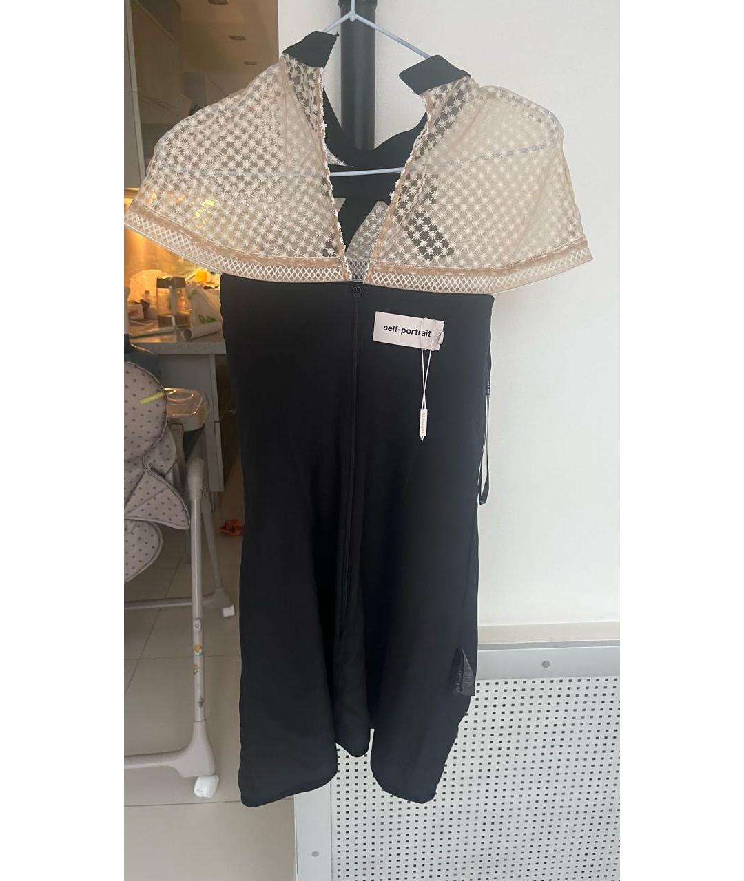 SELF-PORTRAIT Черное полиэстеровое вечернее платье, фото 3