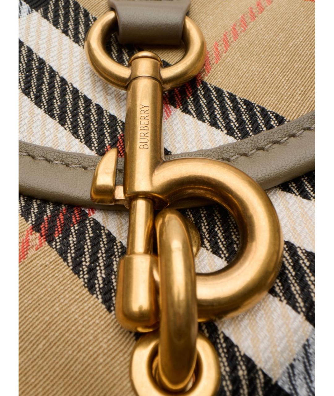 BURBERRY Бежевая синтетическая сумка через плечо, фото 3