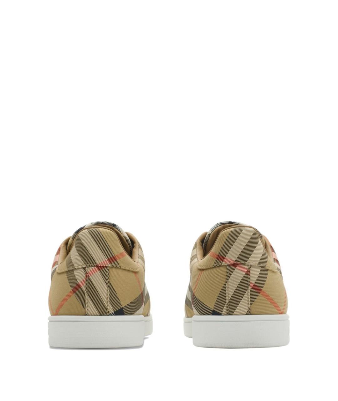 BURBERRY Бежевые синтетические низкие кроссовки / кеды, фото 3