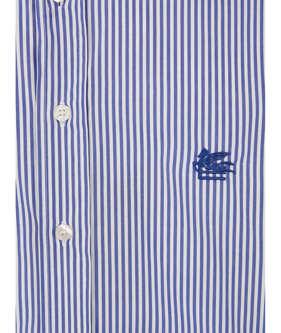 ETRO Голубая хлопковая кэжуал рубашка, фото 3