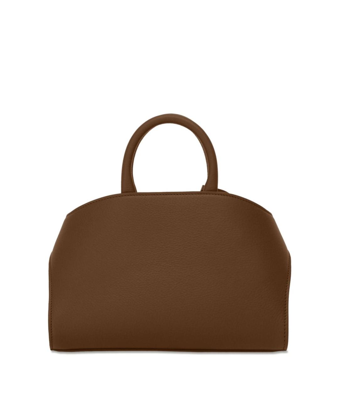 FERRAGAMO Коричневая кожаная сумка с короткими ручками, фото 2