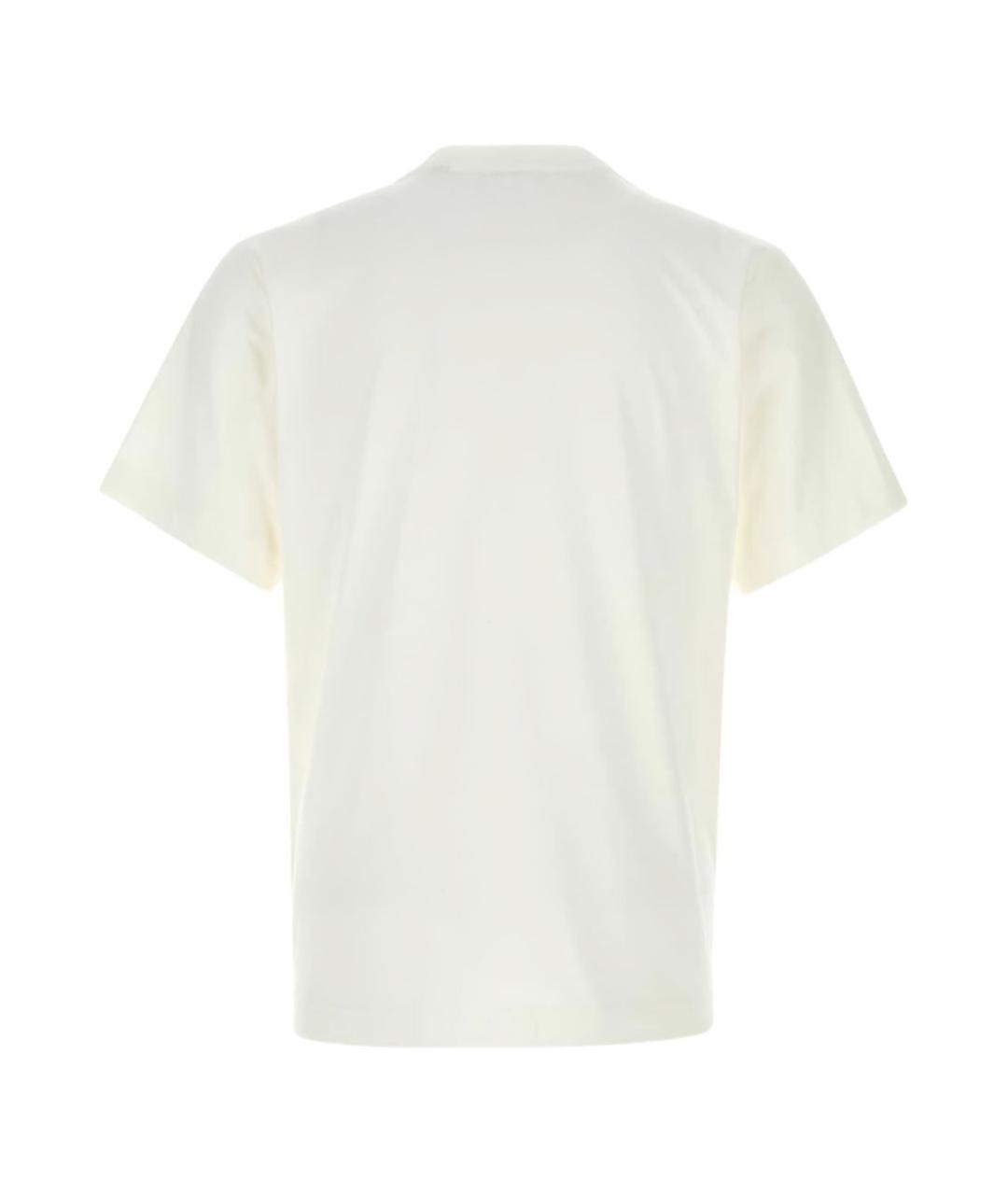 BURBERRY Белая хлопковая футболка, фото 2