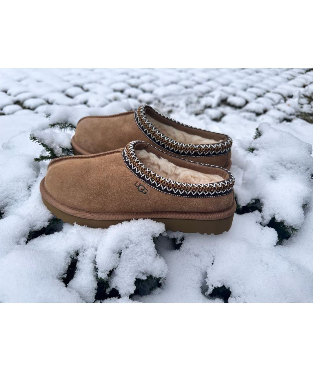 UGG AUSTRALIA Коричневые замшевые сабо, фото 2