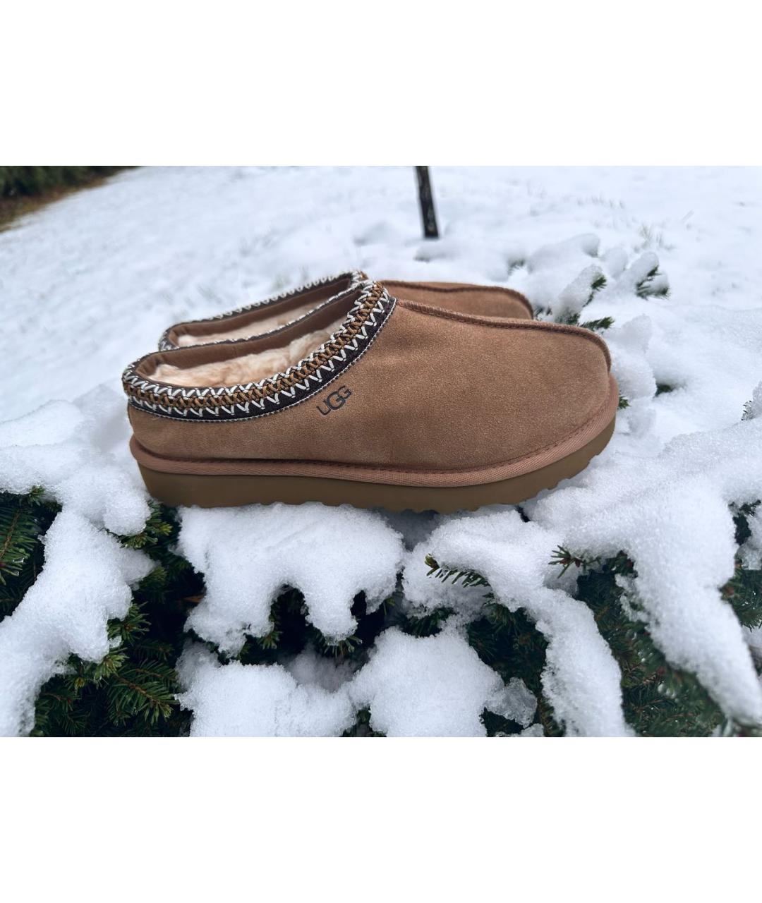 UGG AUSTRALIA Коричневые замшевые сабо, фото 3