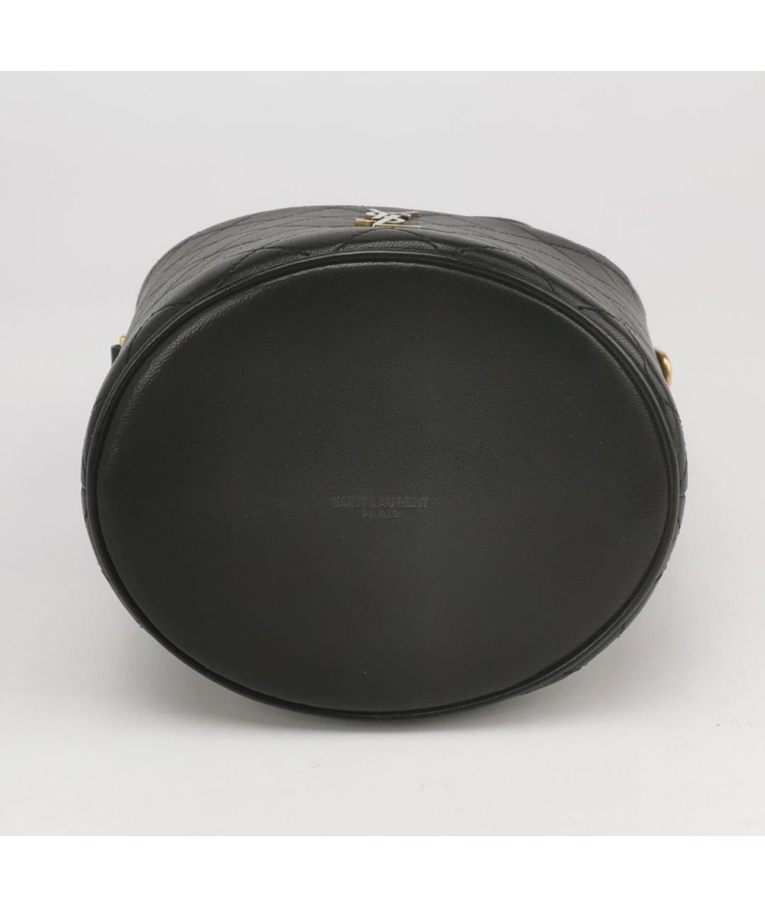 SAINT LAURENT Черная кожаная сумка с короткими ручками, фото 5