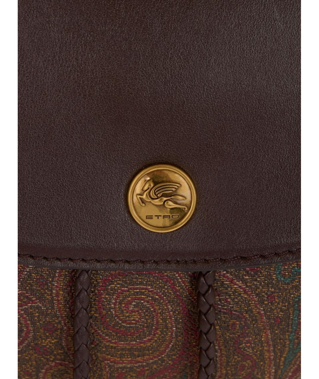 ETRO Коричневый хлопковый рюкзак, фото 5