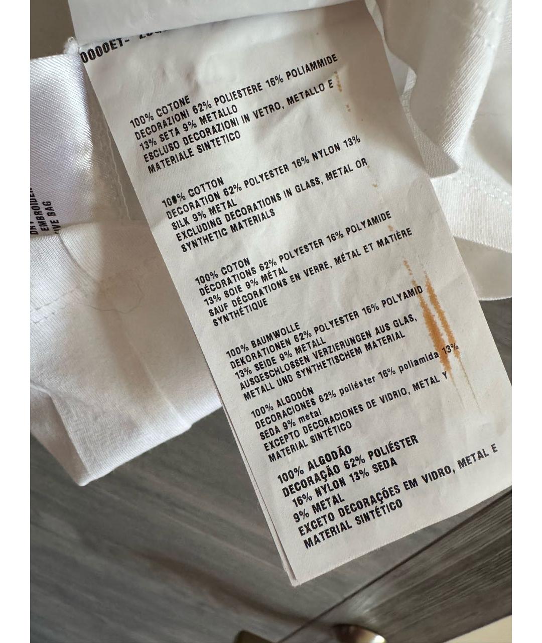 PRADA Белая хлопковая футболка, фото 6