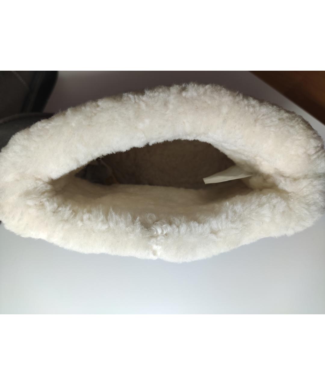 MICHAEL KORS Серебряные кожаные полусапоги, фото 6