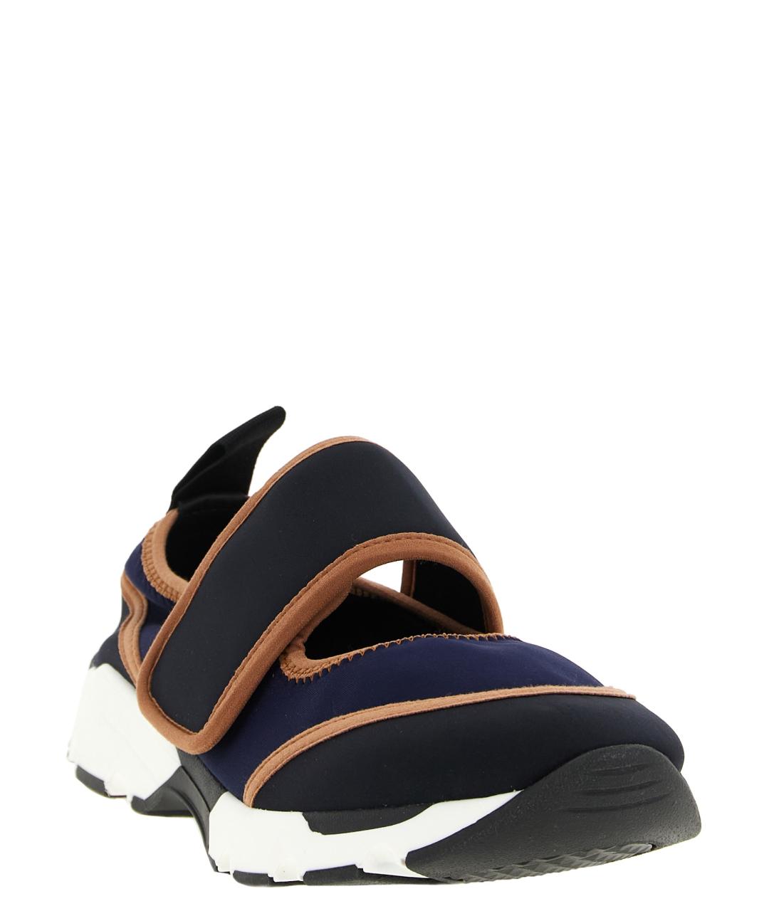 MARNI Синие синтетические кроссовки, фото 2