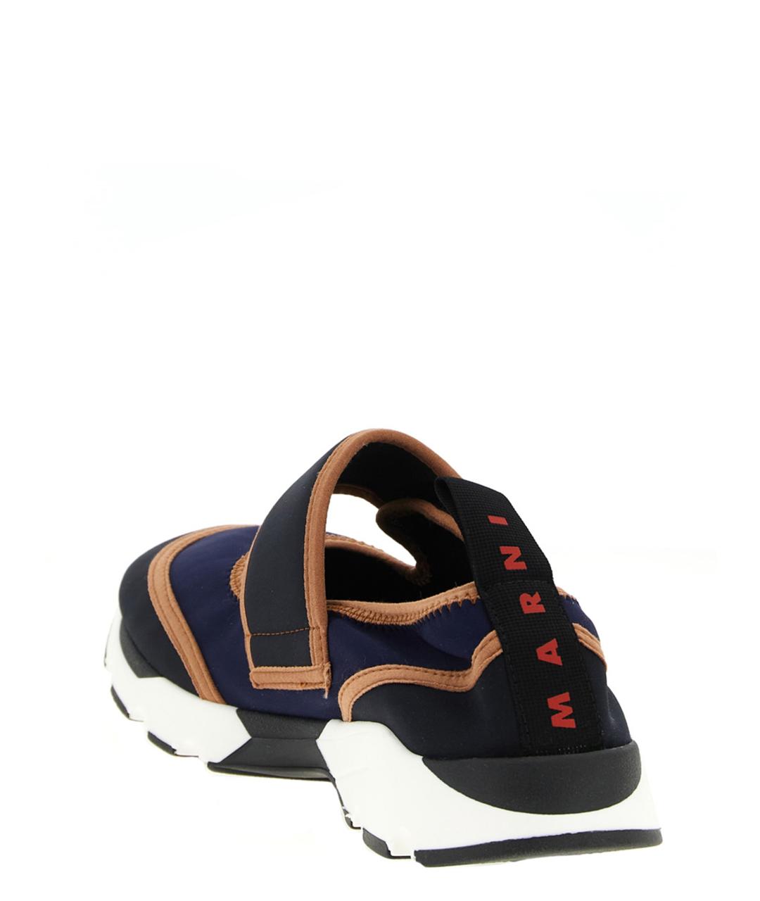 MARNI Синие синтетические кроссовки, фото 3