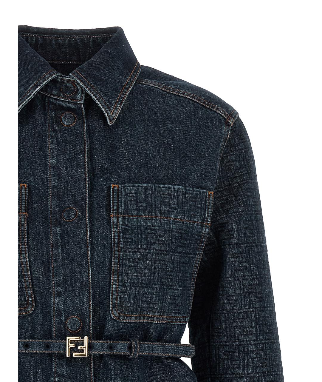 FENDI Синяя хлопковая куртка, фото 3