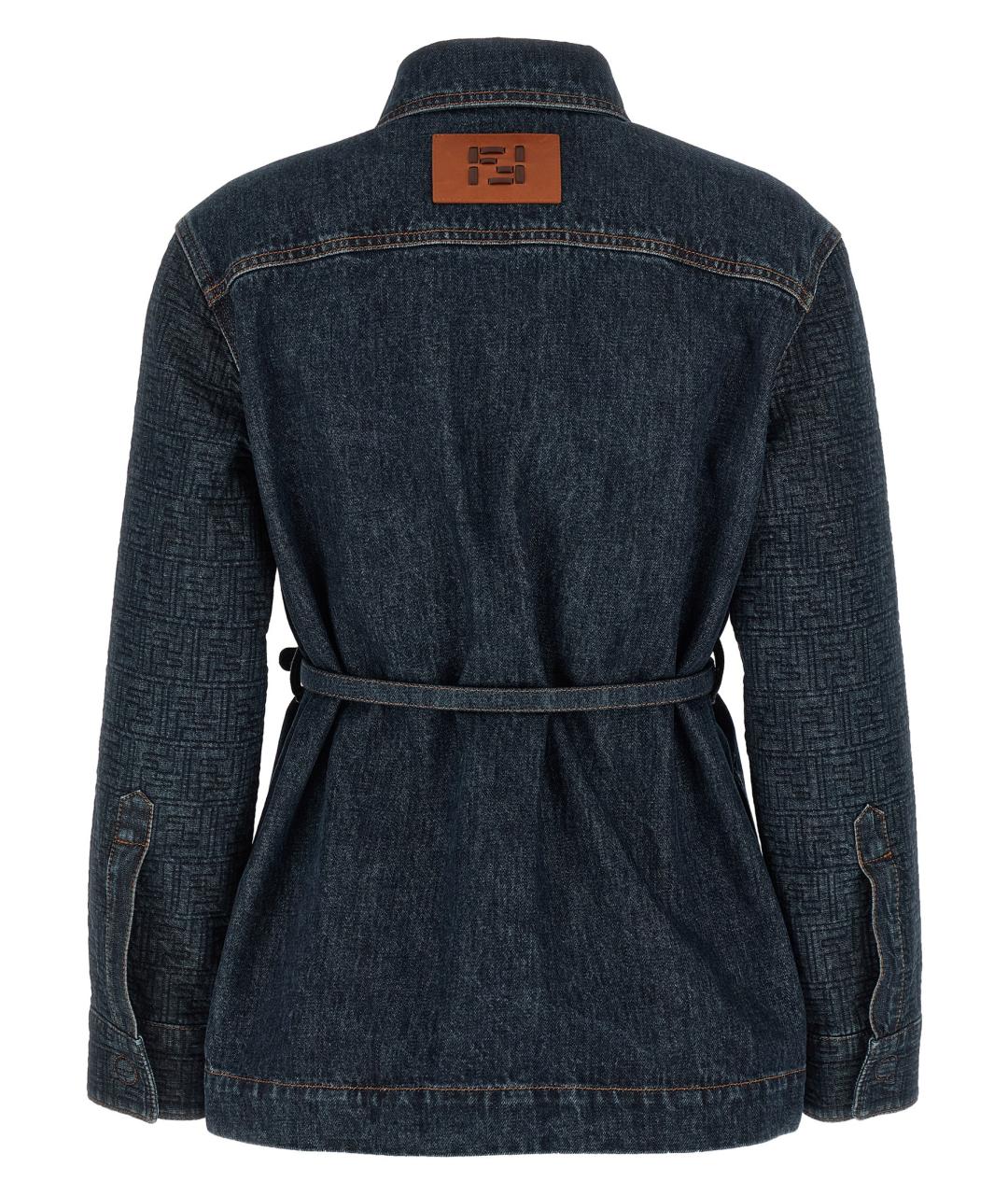 FENDI Синяя хлопковая куртка, фото 2
