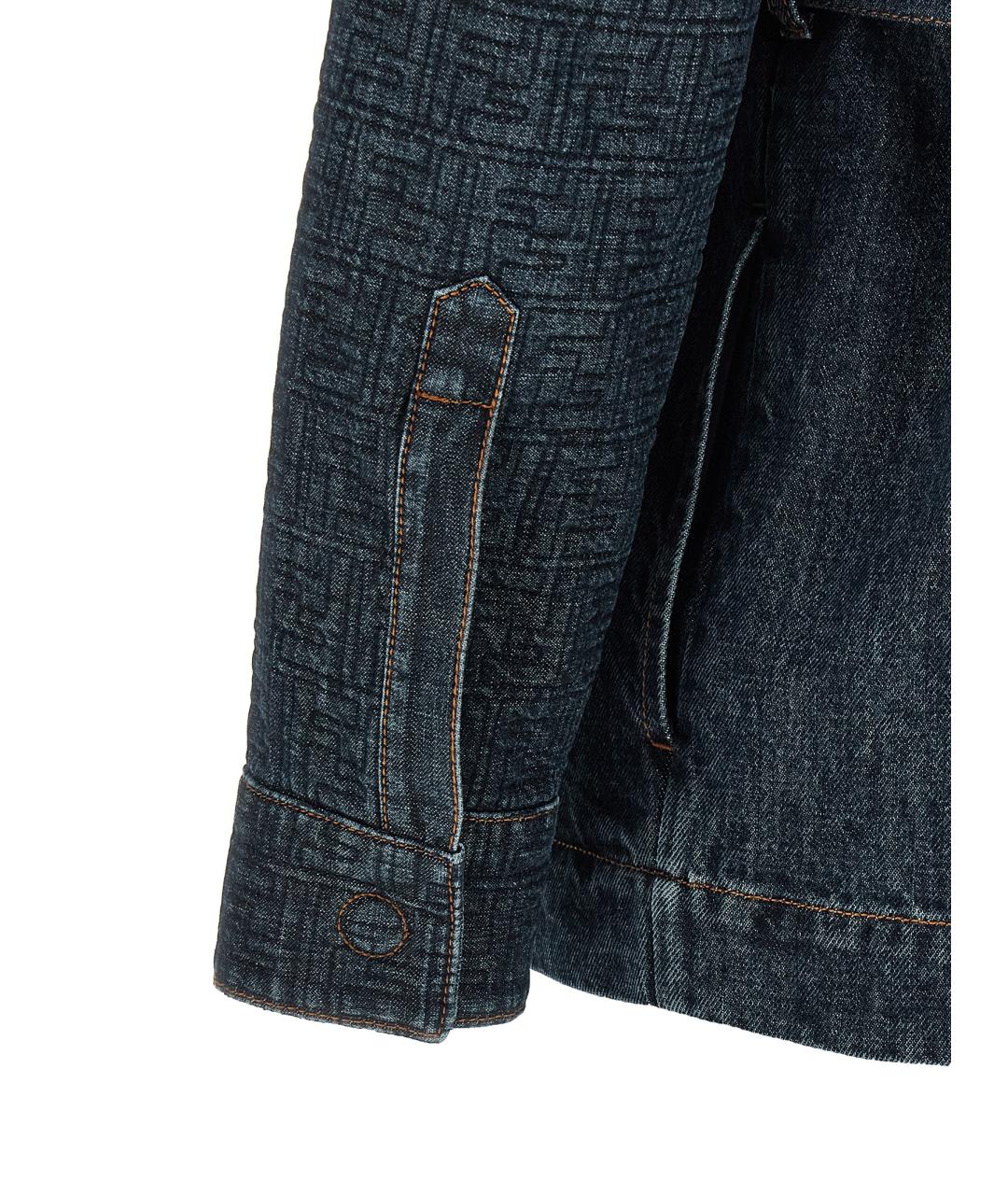 FENDI Синяя хлопковая куртка, фото 4