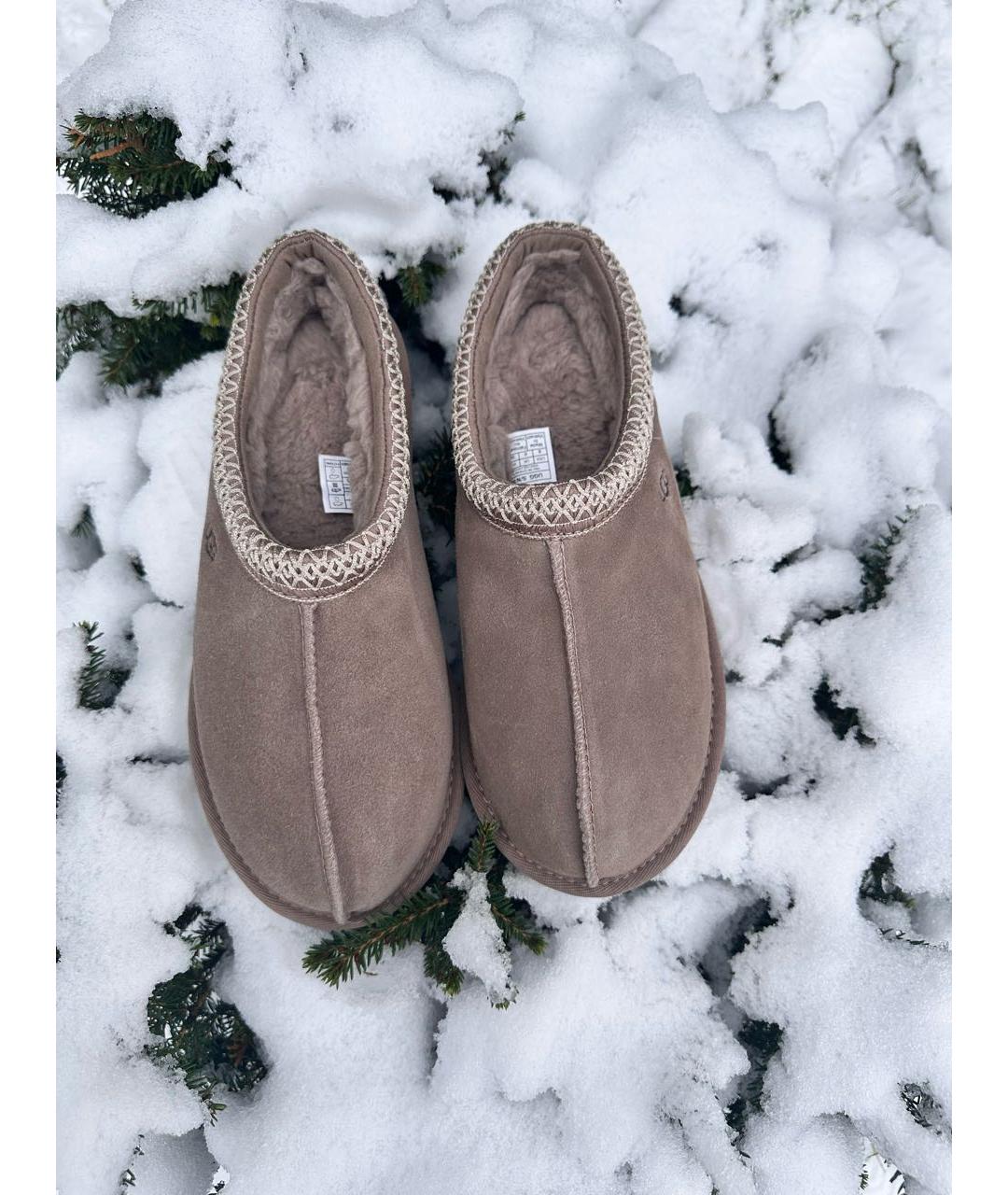 UGG AUSTRALIA Серые замшевые сабо, фото 3