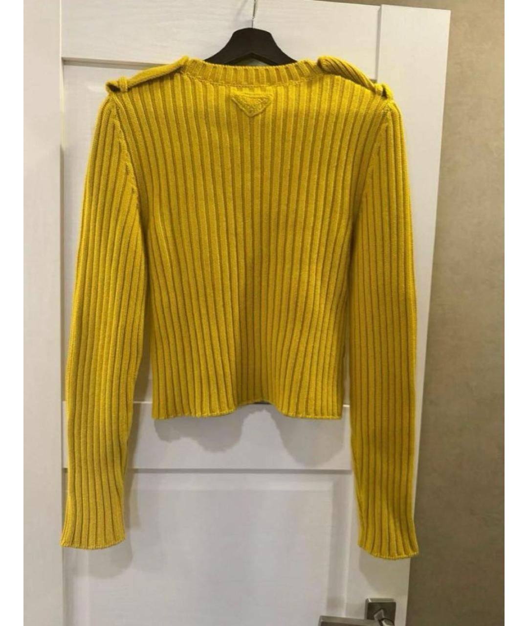 PRADA Желтый кашемировый джемпер / свитер, фото 3