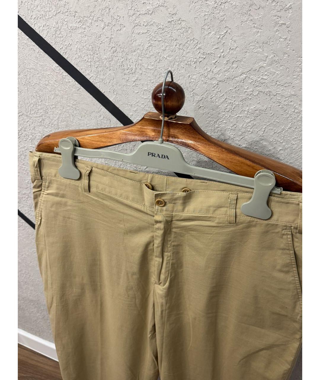 PAUL & SHARK Бежевые хлопковые повседневные брюки, фото 2