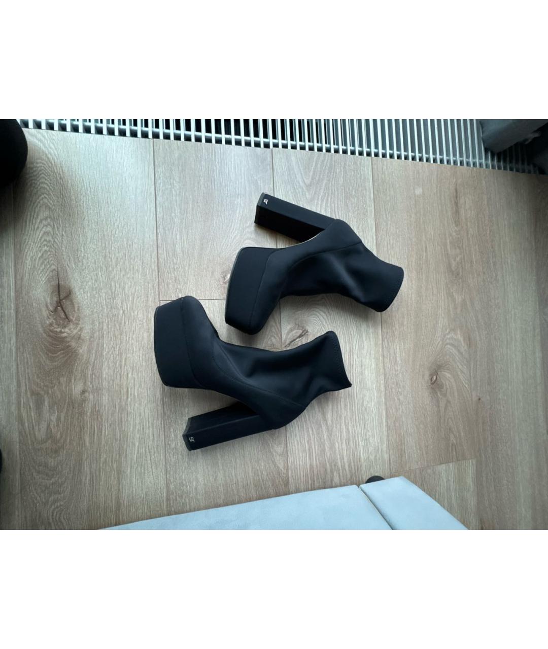 SERGIO ROSSI Черные неопреновые ботильоны, фото 8