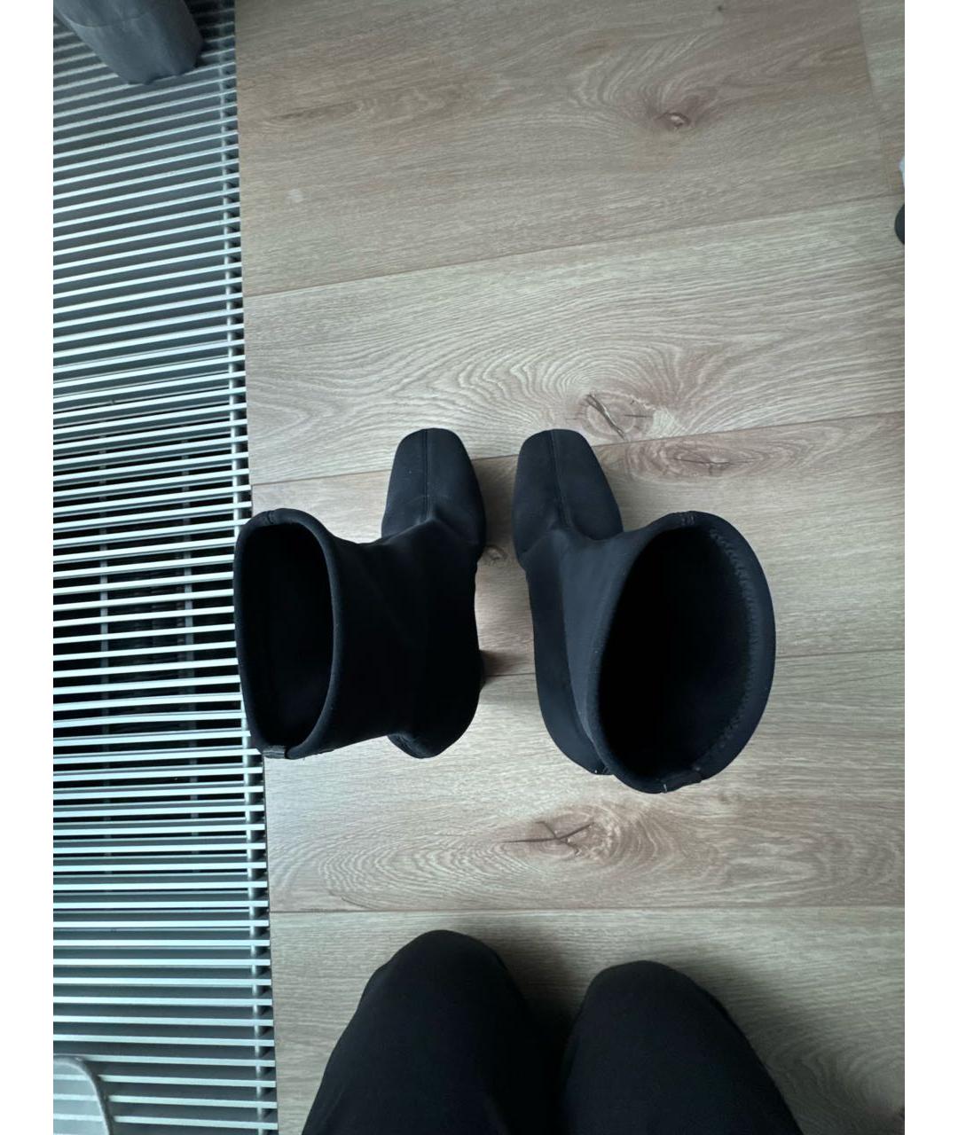 SERGIO ROSSI Черные неопреновые ботильоны, фото 4