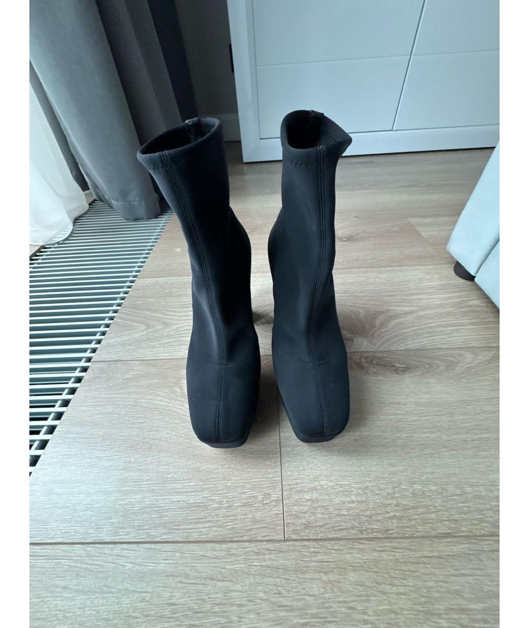 SERGIO ROSSI Черные неопреновые ботильоны, фото 3