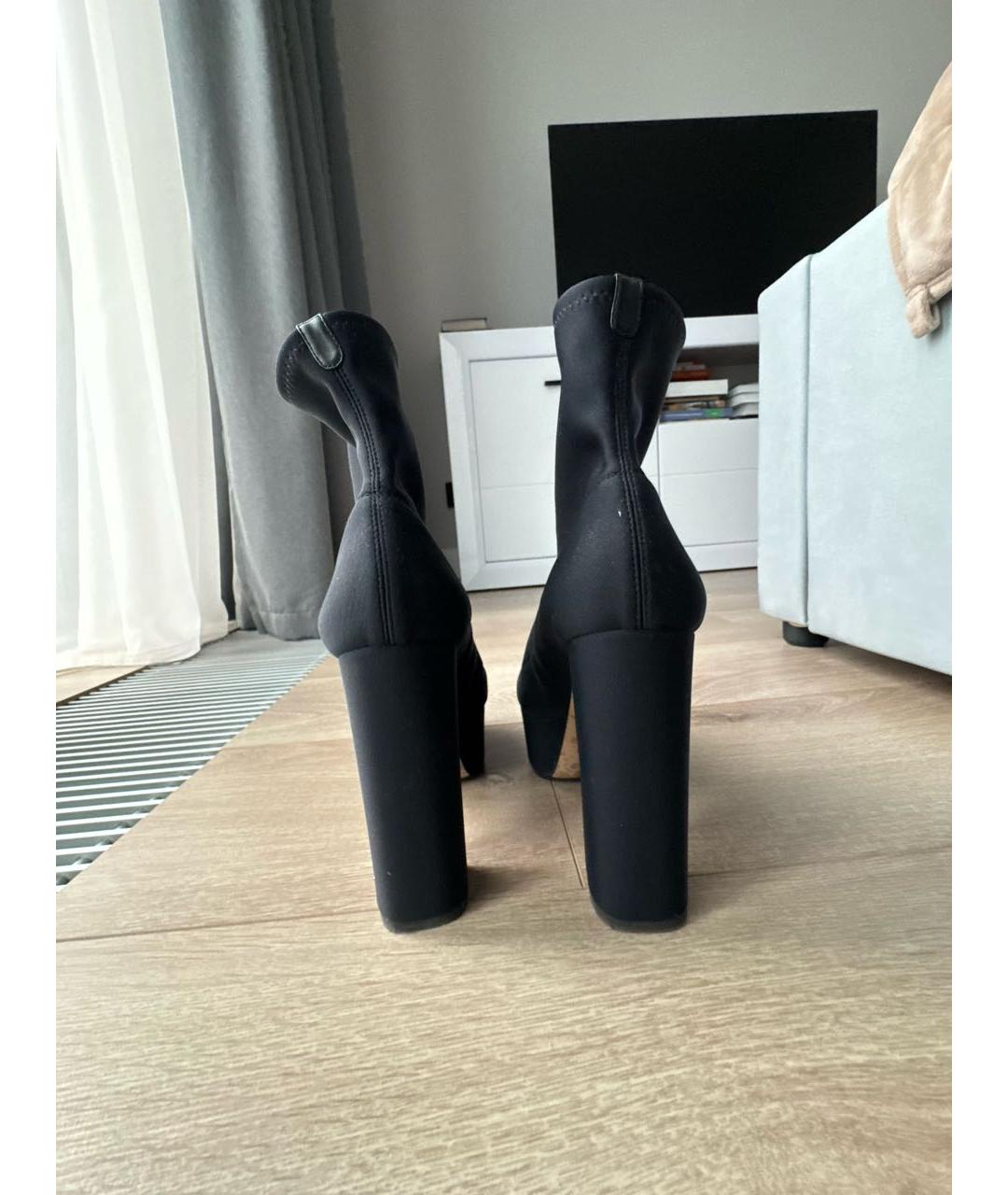 SERGIO ROSSI Черные неопреновые ботильоны, фото 5