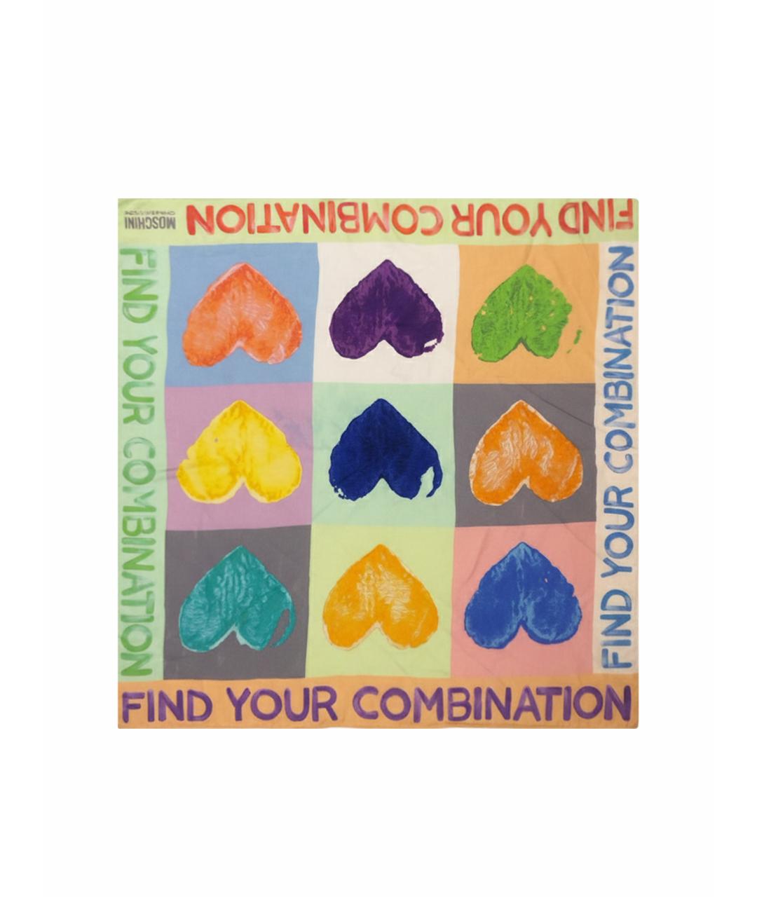 MOSCHINO Мульти шелковый платок, фото 1