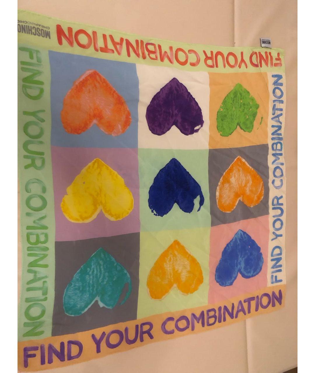 MOSCHINO Мульти шелковый платок, фото 5