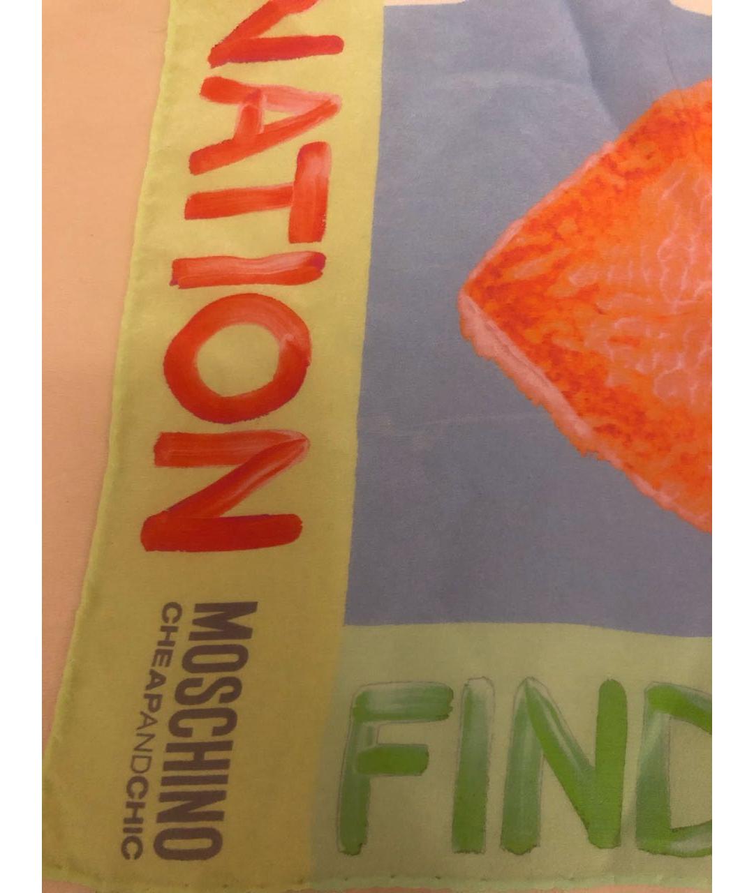 MOSCHINO Мульти шелковый платок, фото 2