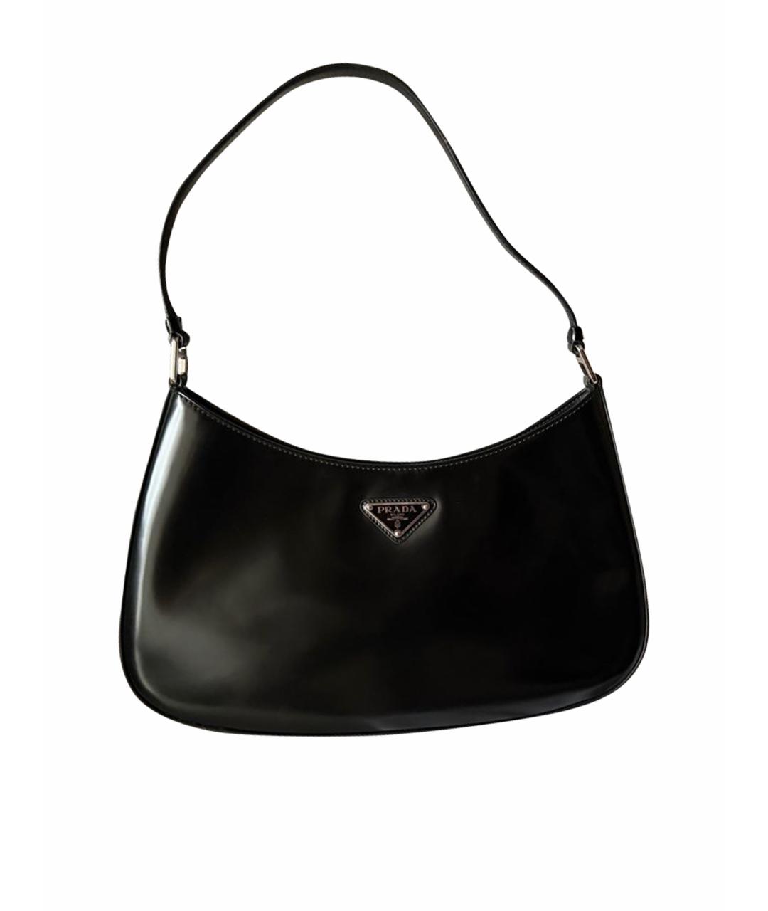 PRADA Черная кожаная сумка с короткими ручками, фото 1