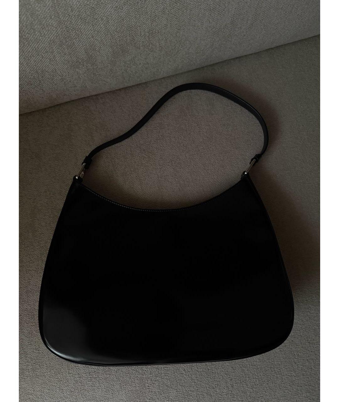 PRADA Черная кожаная сумка с короткими ручками, фото 3