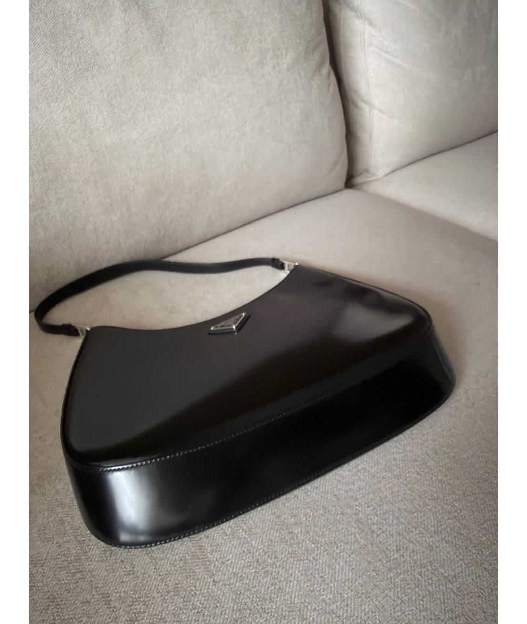 PRADA Черная кожаная сумка с короткими ручками, фото 4