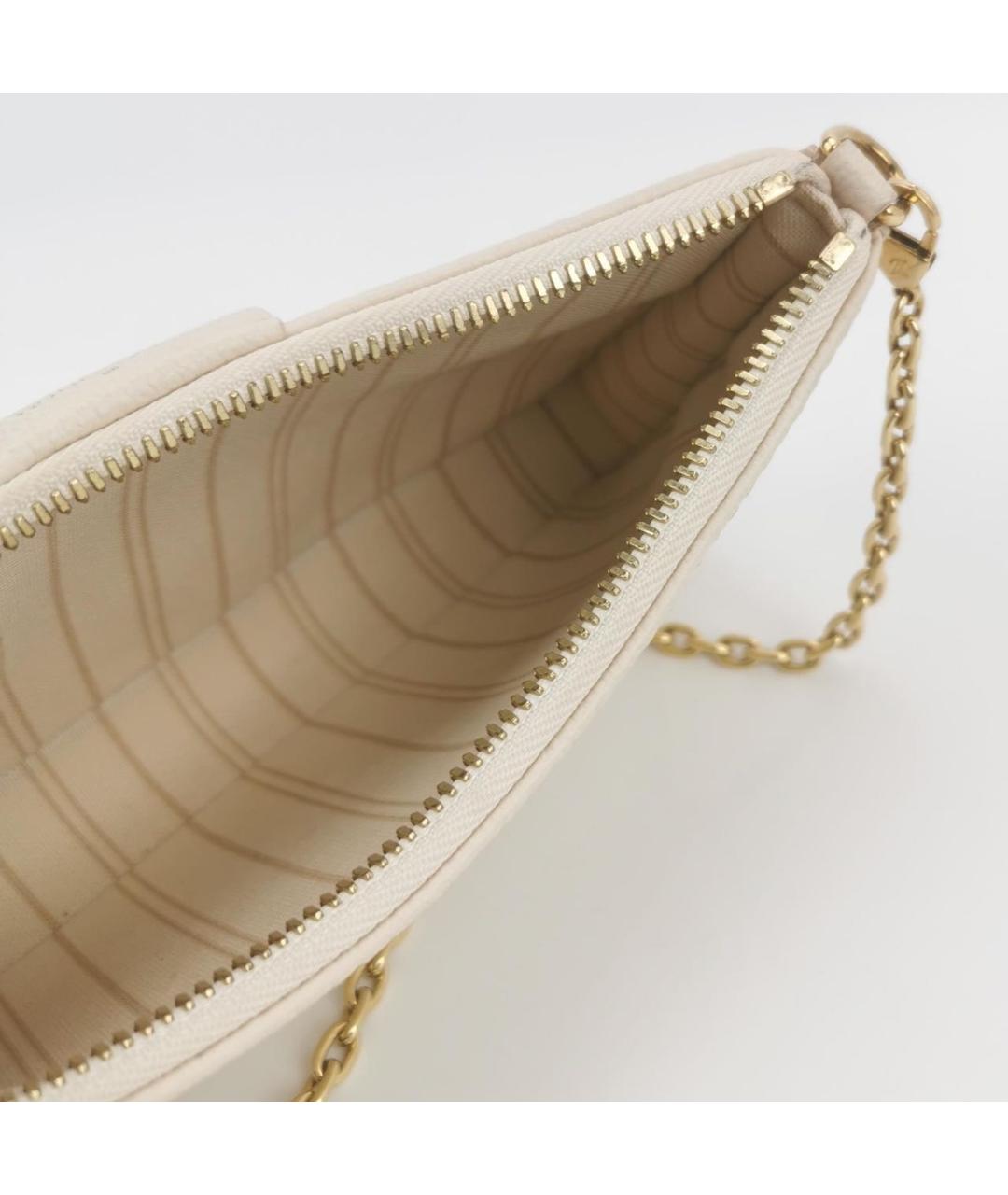 LOUIS VUITTON Бежевая кожаная сумка через плечо, фото 5