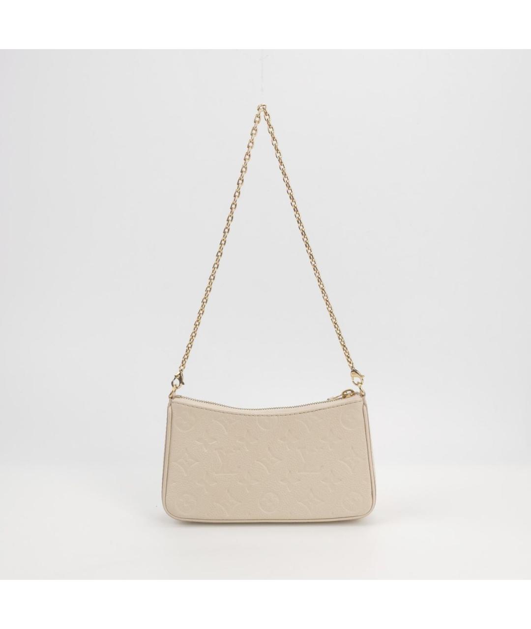 LOUIS VUITTON Бежевая кожаная сумка через плечо, фото 4