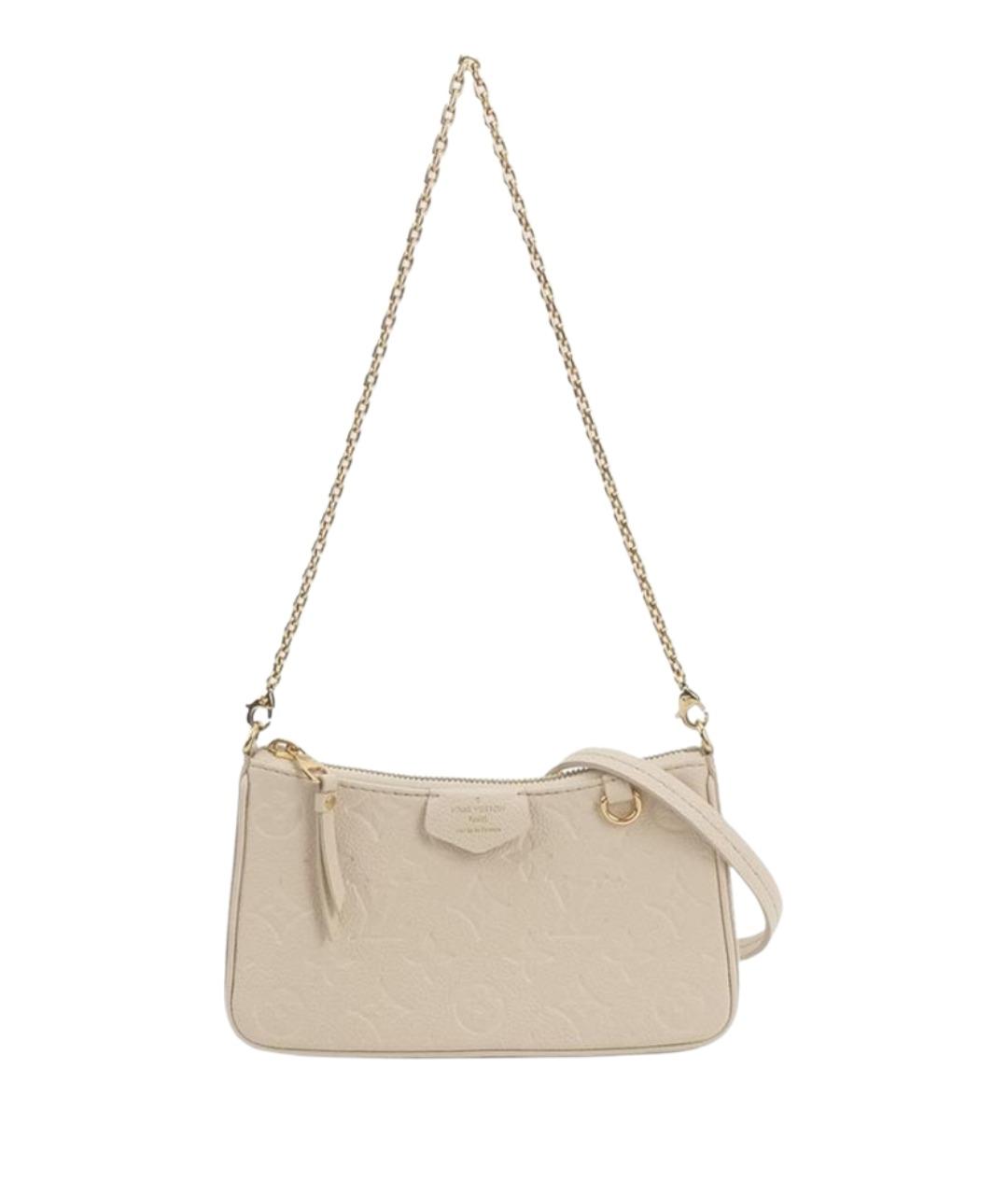 LOUIS VUITTON Бежевая кожаная сумка через плечо, фото 1