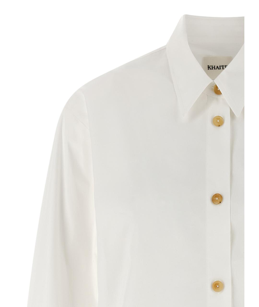 KHAITE Белая хлопковая блузы, фото 3