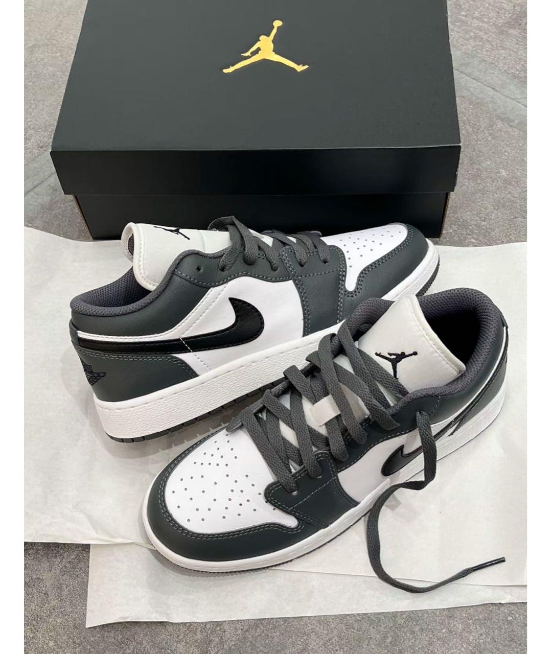 JORDAN Серые кожаные кроссовки, фото 4