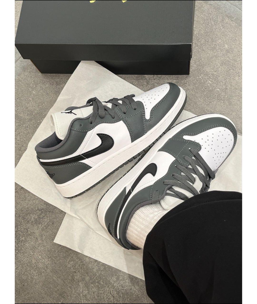 JORDAN Серые кожаные кроссовки, фото 7