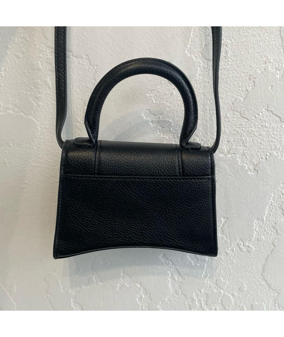 BALENCIAGA Черная кожаная сумка с короткими ручками, фото 4