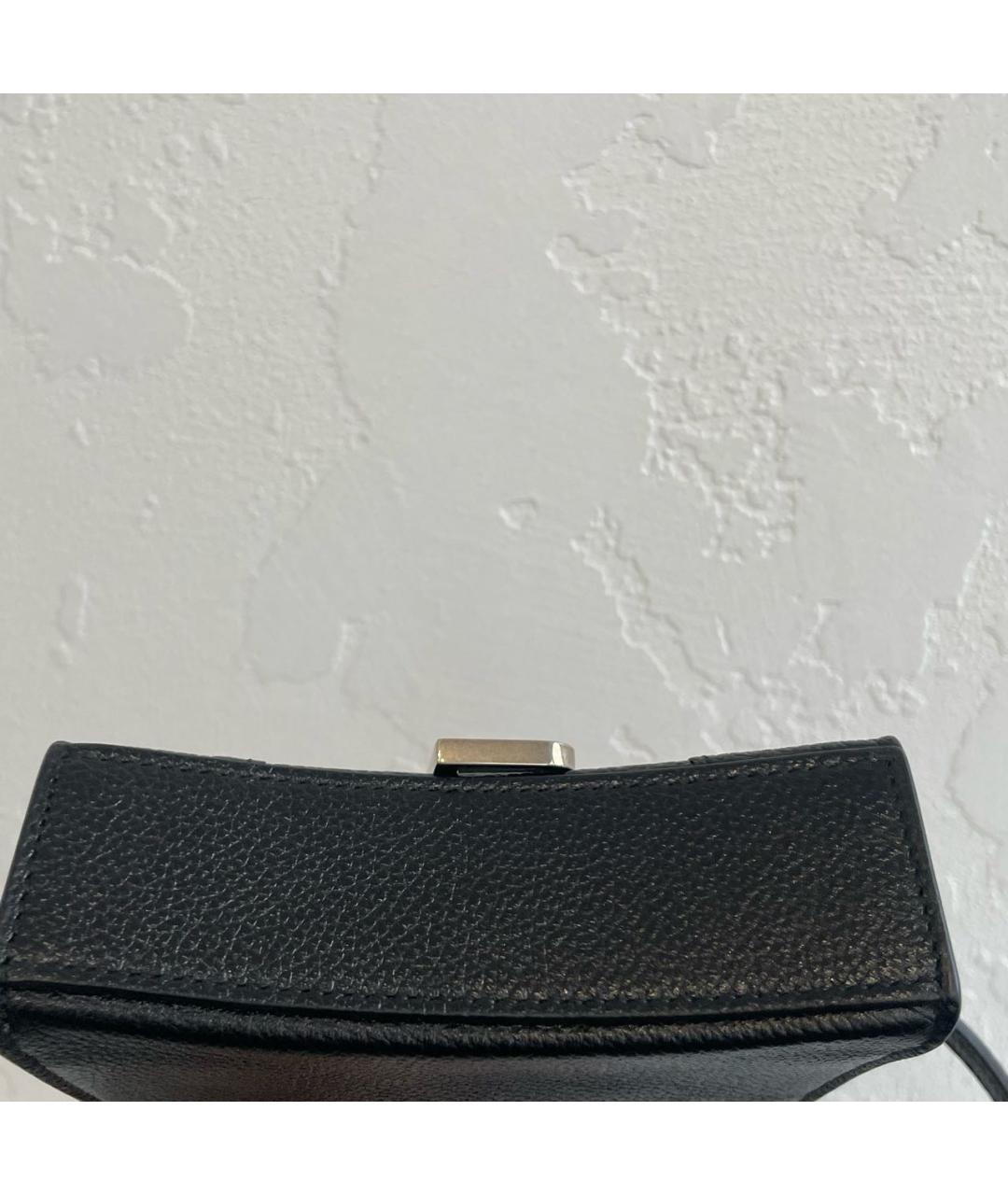 BALENCIAGA Черная кожаная сумка с короткими ручками, фото 5