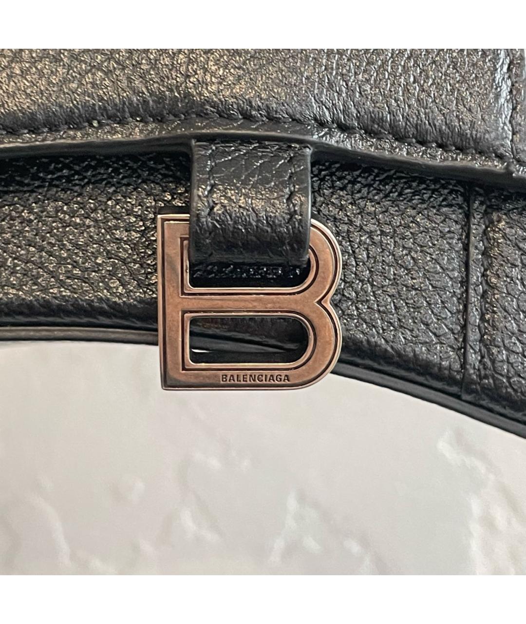 BALENCIAGA Черная кожаная сумка с короткими ручками, фото 3