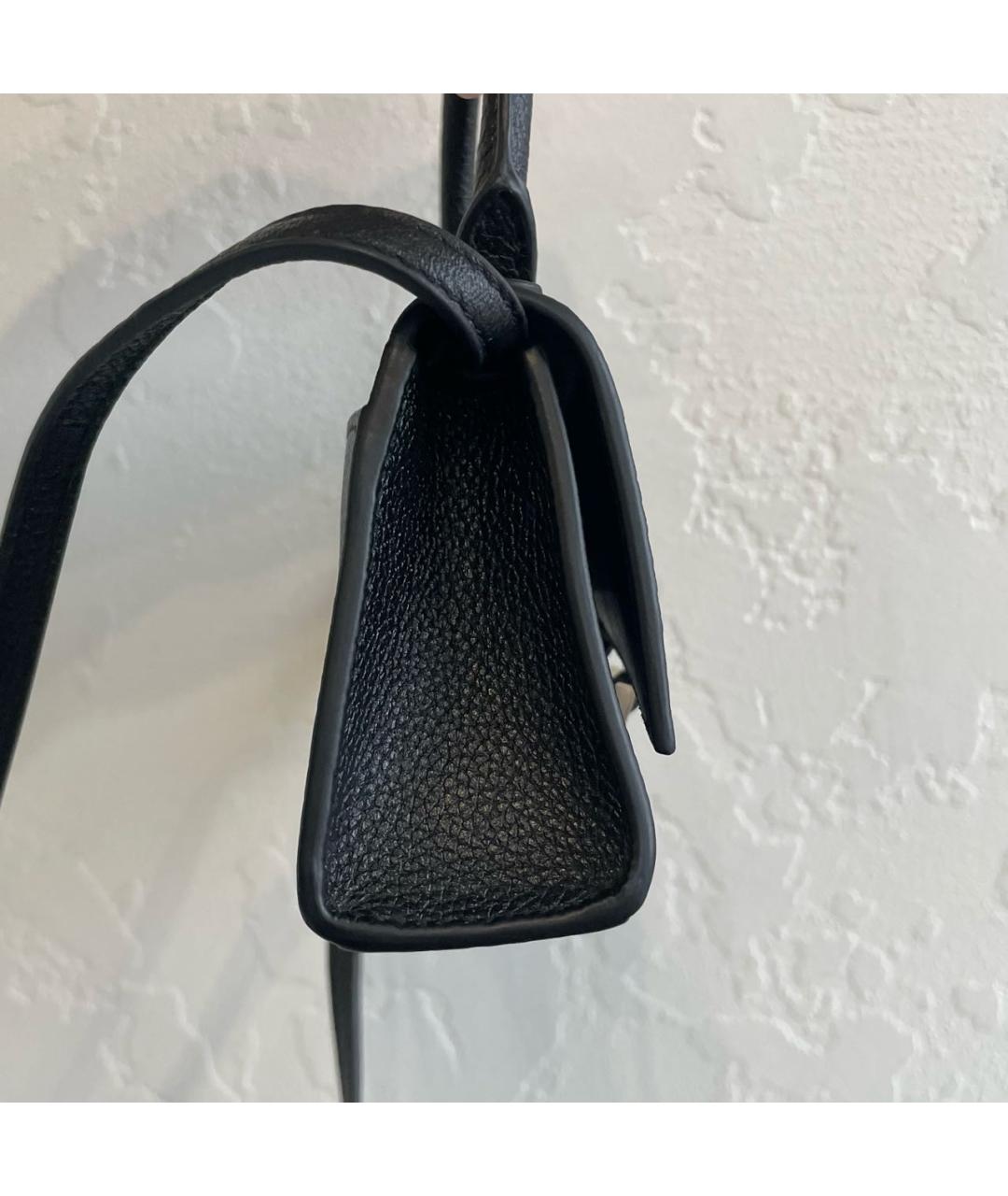 BALENCIAGA Черная кожаная сумка с короткими ручками, фото 6