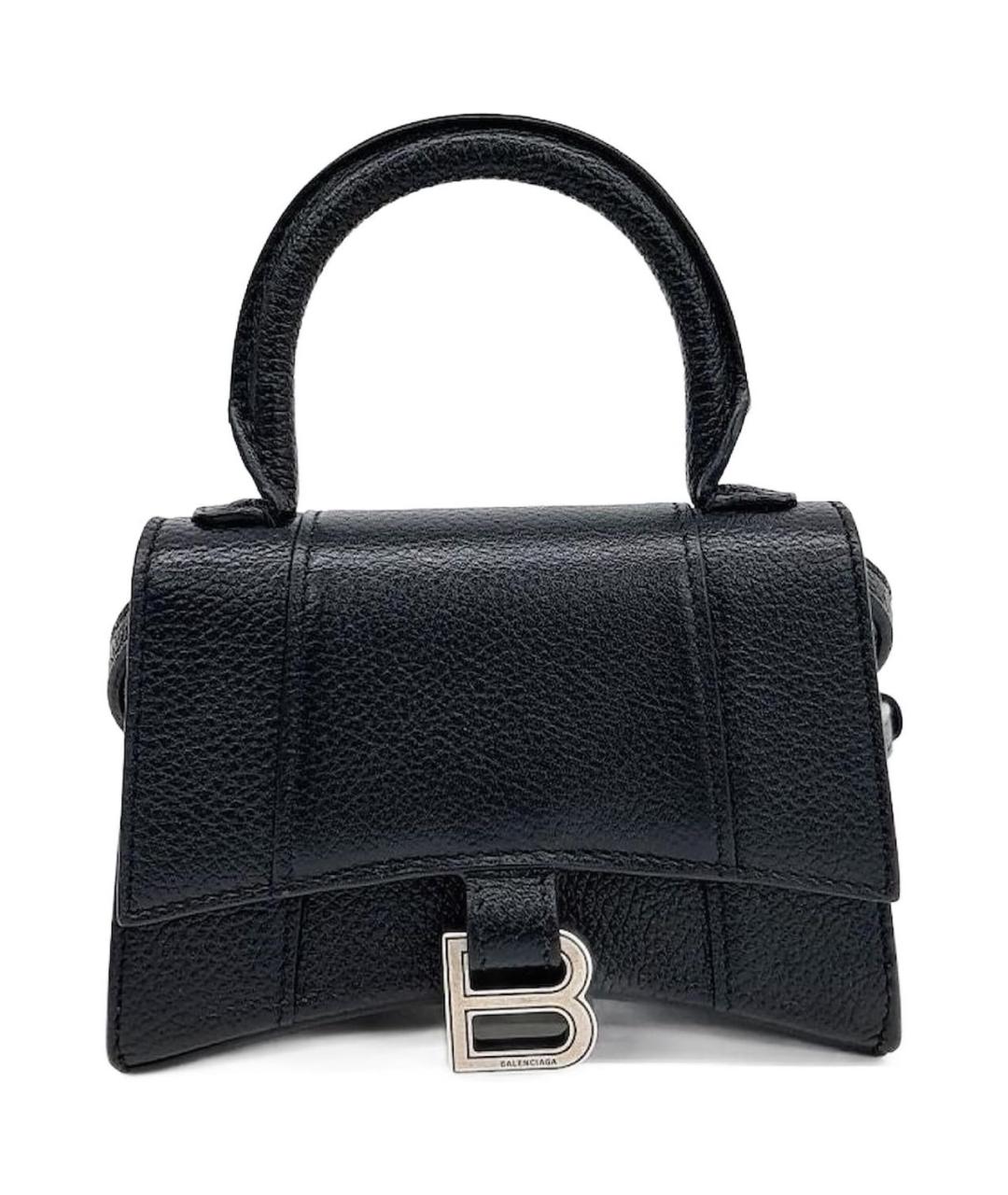 BALENCIAGA Черная кожаная сумка с короткими ручками, фото 8