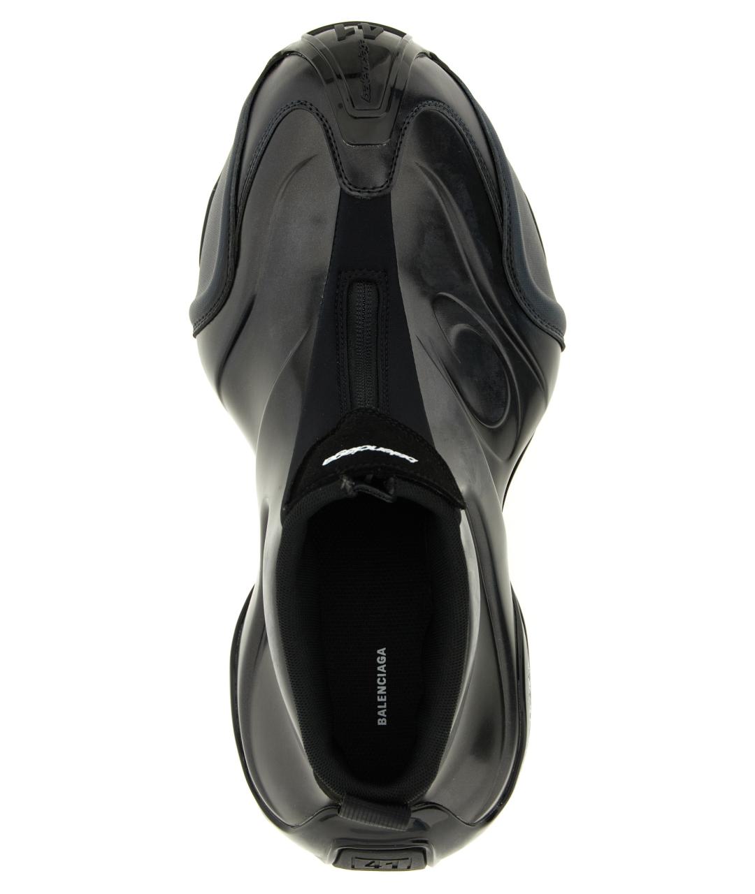 BALENCIAGA Черные синтетические высокие кроссовки / кеды, фото 4