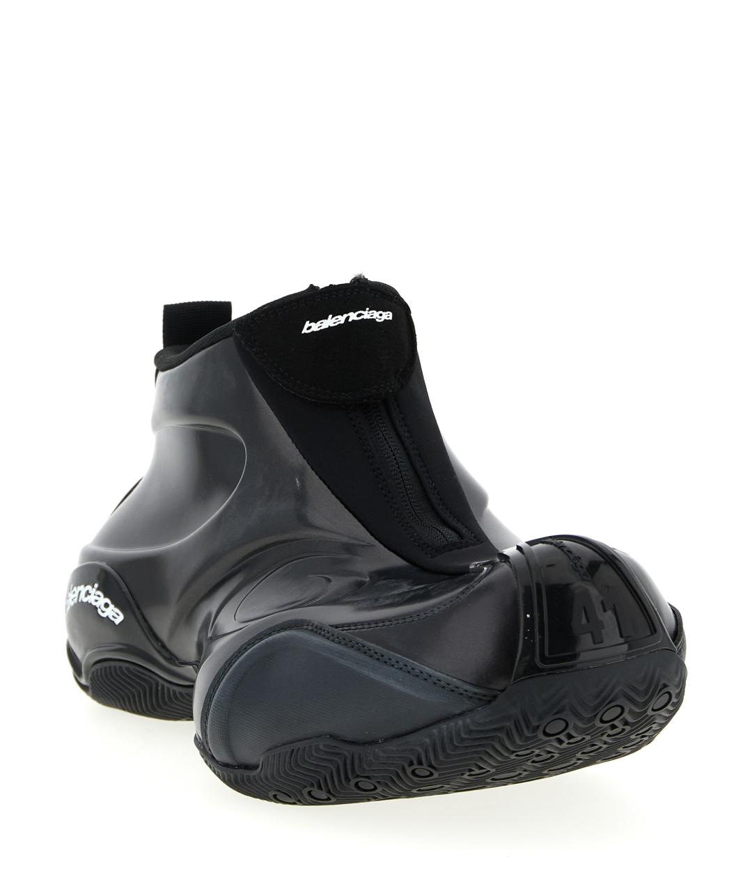BALENCIAGA Черные синтетические высокие кроссовки / кеды, фото 2